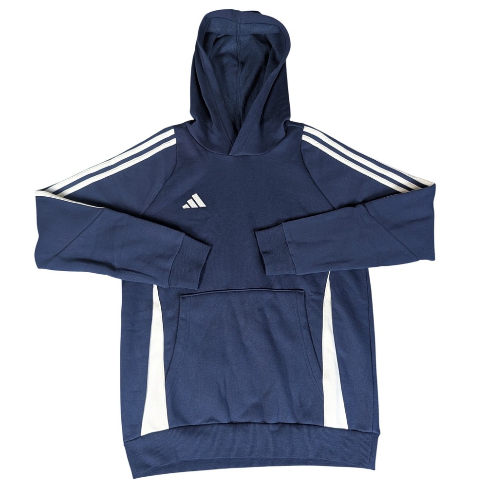 Adidas Tiro 24 Hoodie Kids Large Navy Blue White Striped New With Tags IR7504